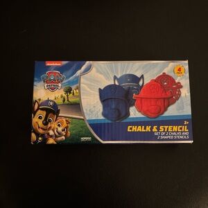 Nickelodeon Paw Patrol Blue and Red Chalk & Stencil Set